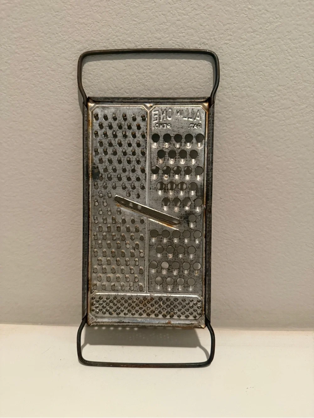 Vintage All-In-One Stainless Steel Box Grater - Silver